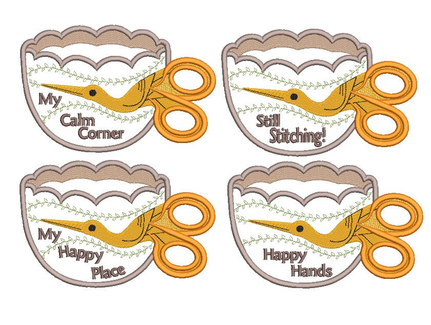 Stork Scissors Mugrug Bundle