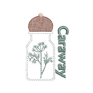 Caraway seed with plant illustration and 'Caraway' text on a white background