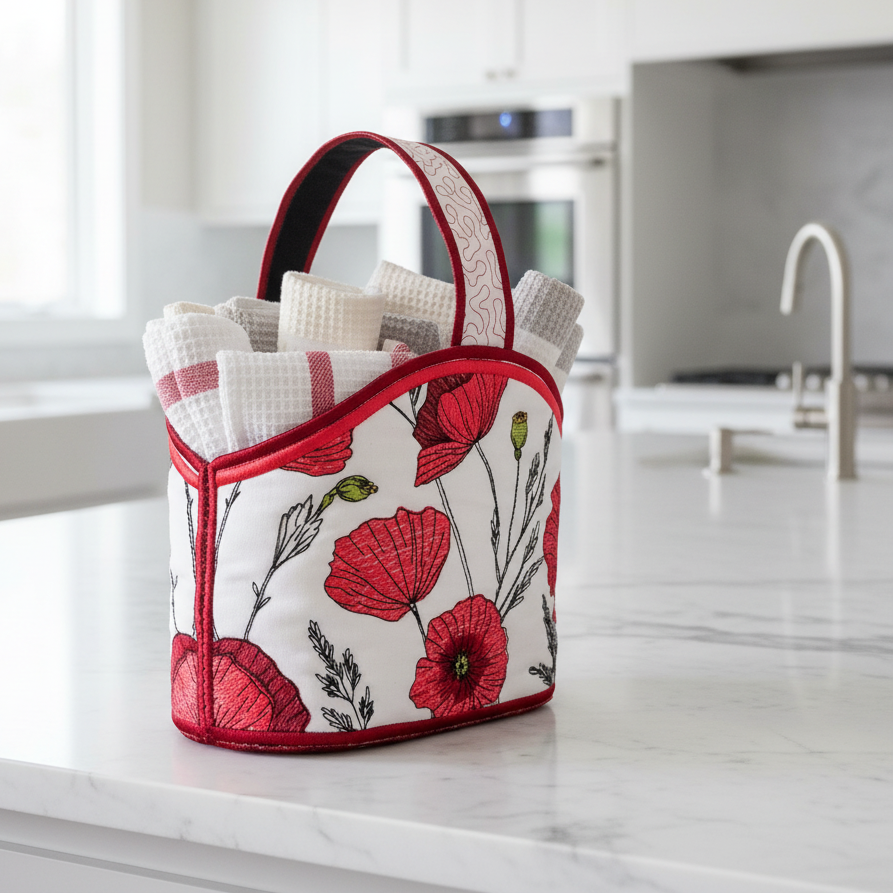 Scarlet Meadow Basket