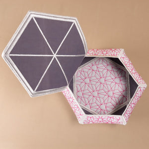 Facets Hexagon Bowl with Lid