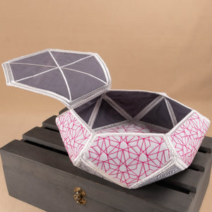 Facets Hexagon Bowl with Lid