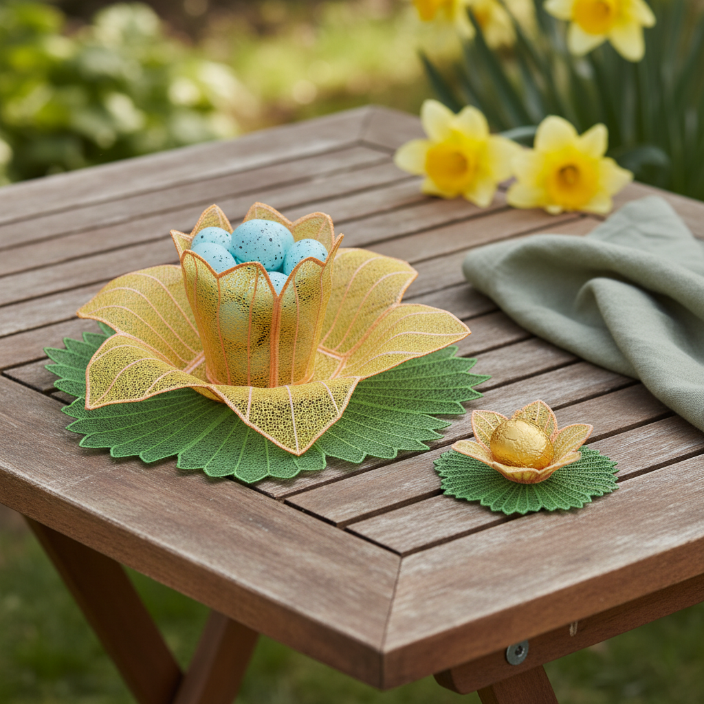 Freestanding Lace Daffodil Bowl