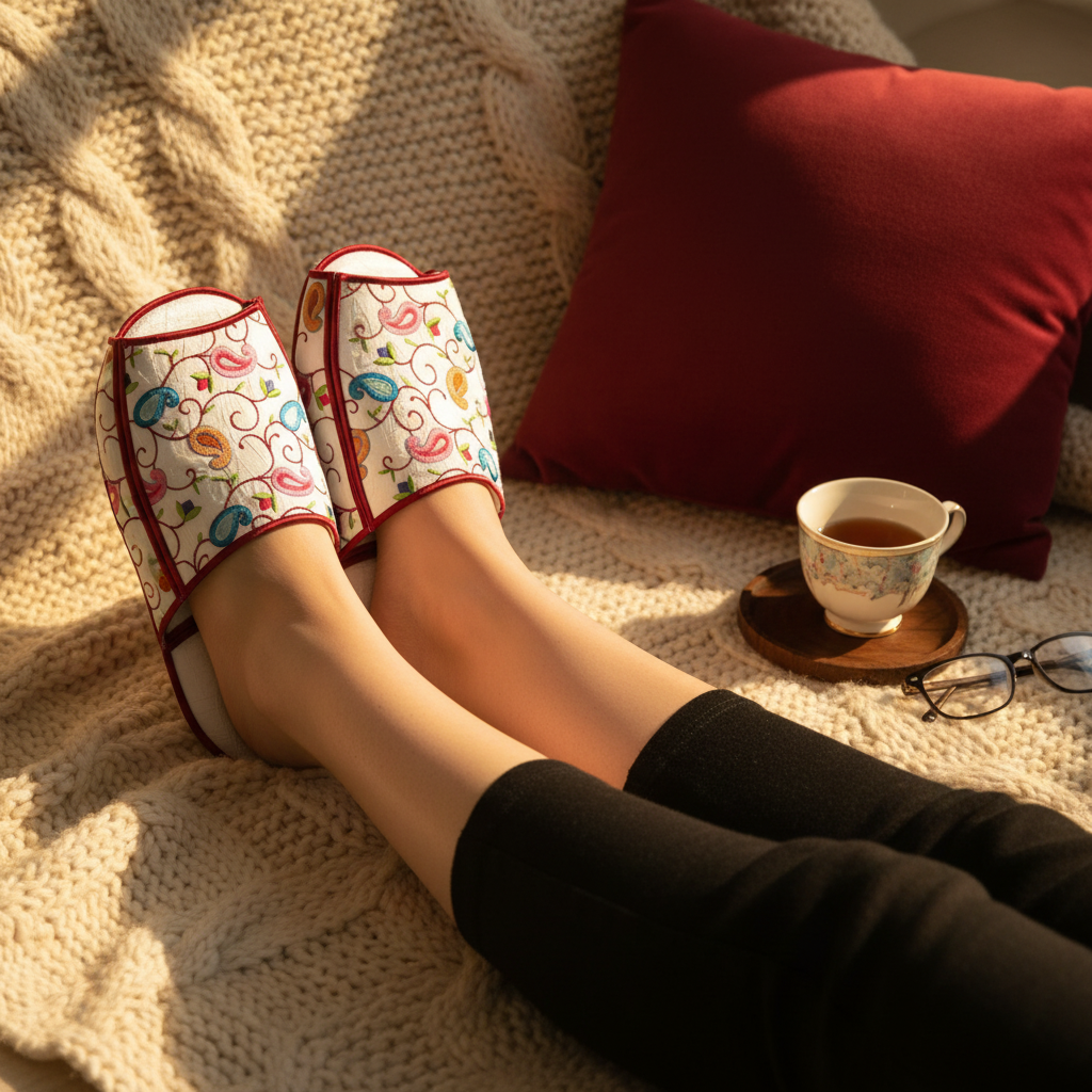Walk in Paisley Slippers