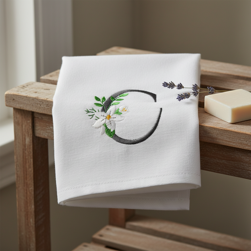 Snow Bouquet Letter C