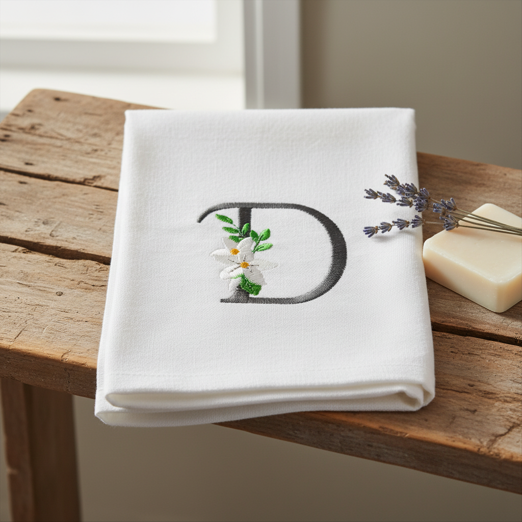 Snow Bouquet Letter D