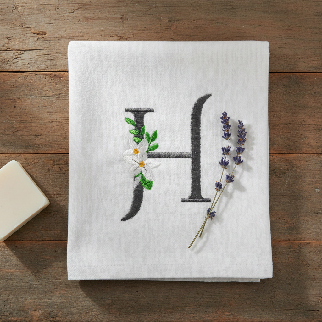 Snow Bouquet Letter H