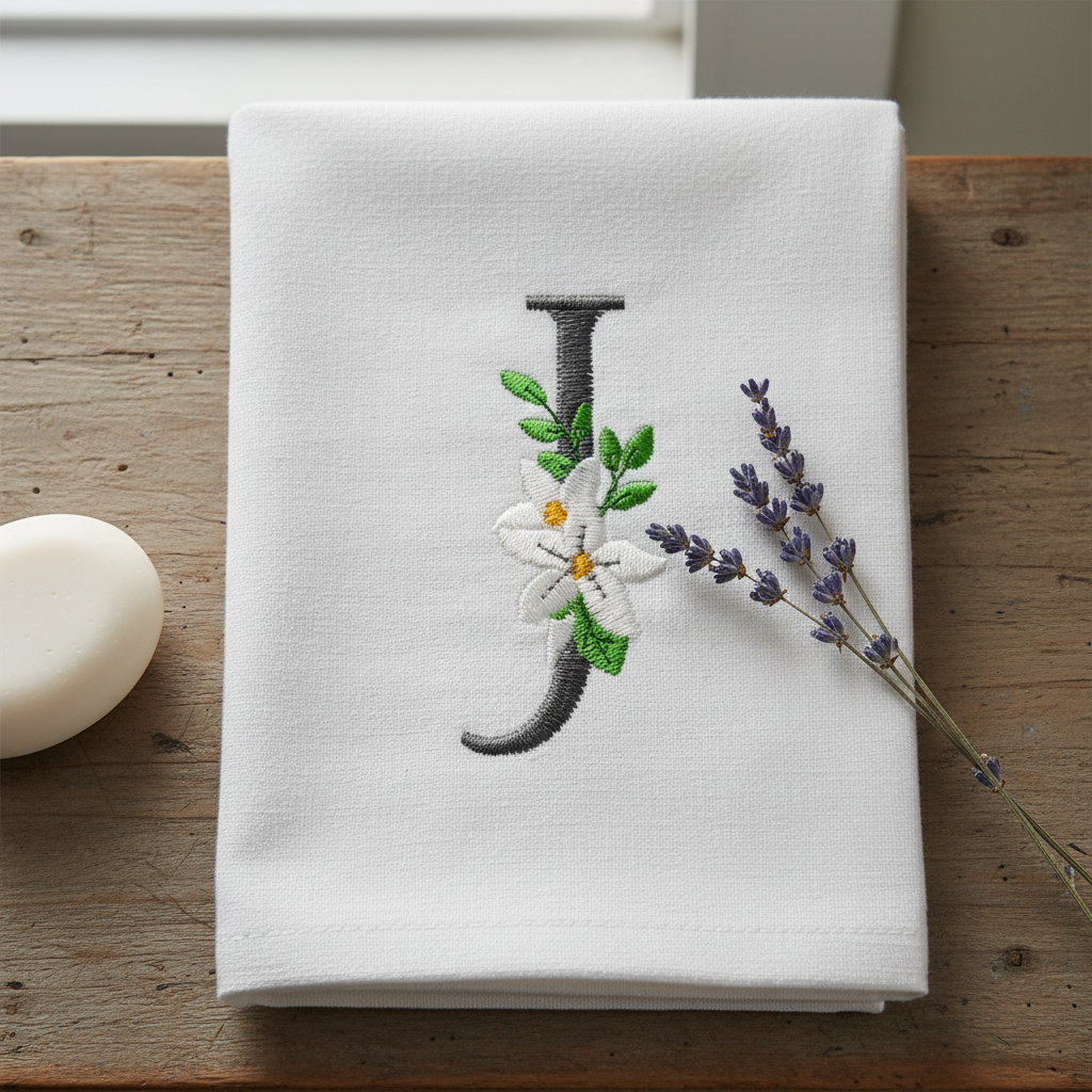 Snow Bouquet Letter J