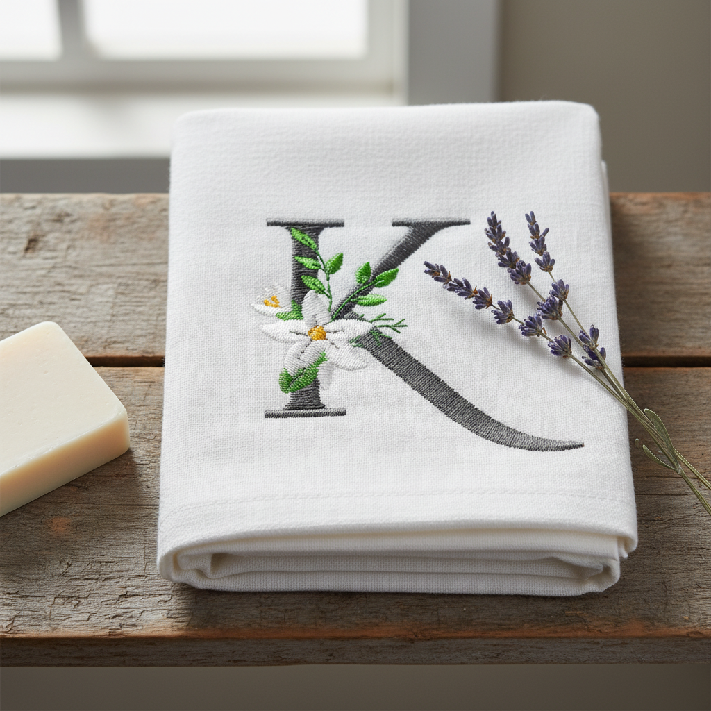 Snow Bouquet Letter K
