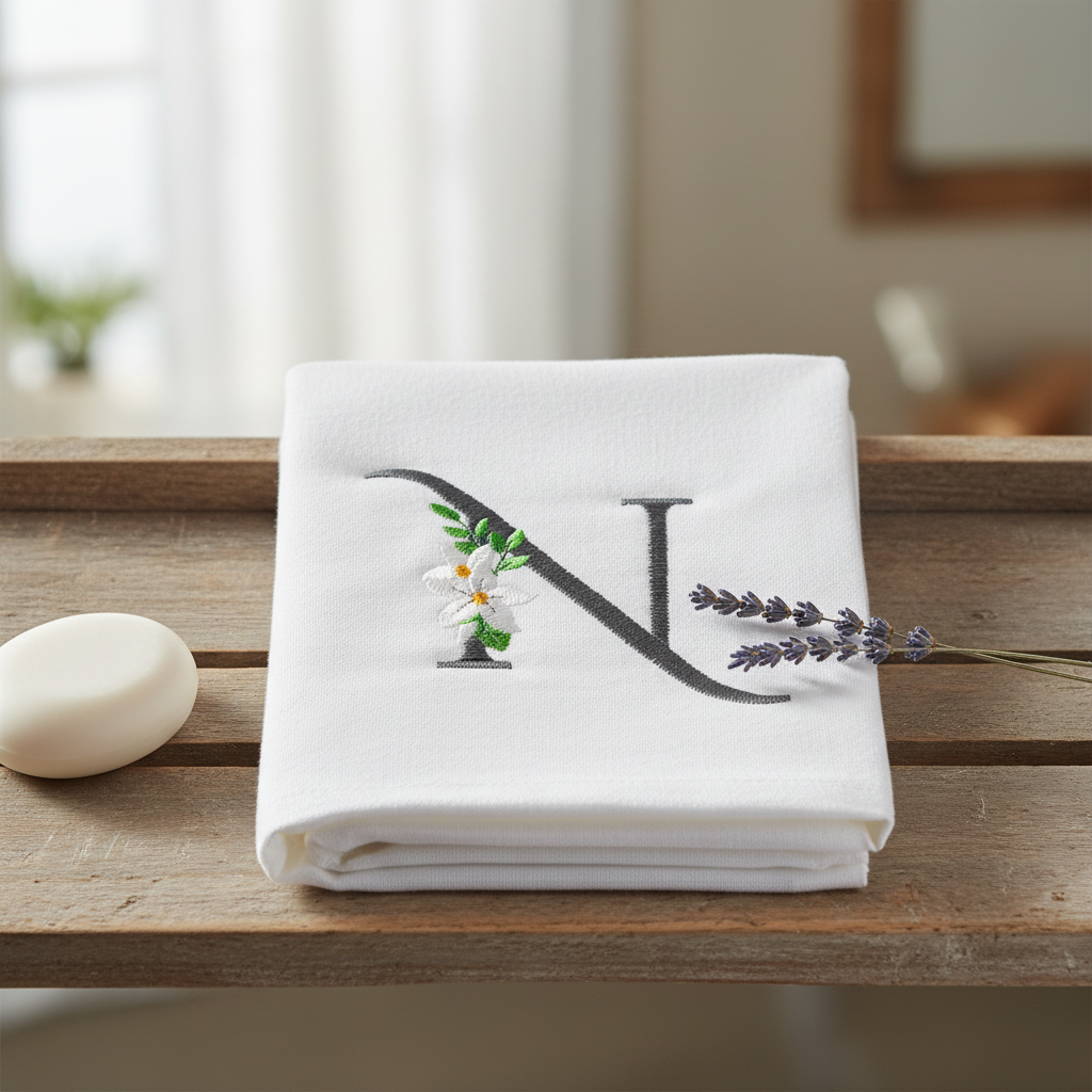 Snow Bouquet Letter N