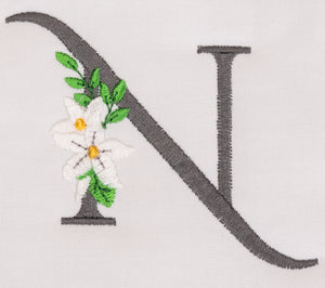 Snow Bouquet Letter N