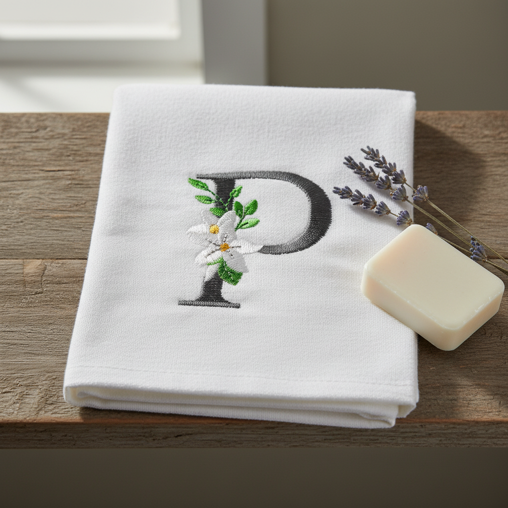 Snow Bouquet Letter P