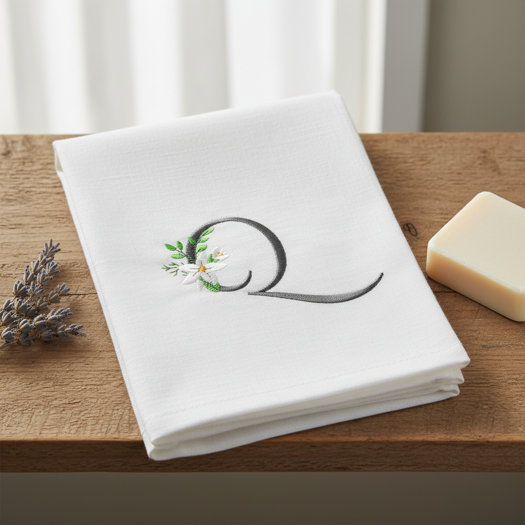 Snow Bouquet Letter Q