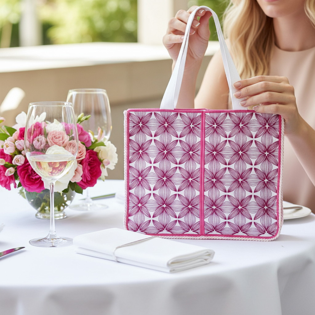 Abstract Orchid Skinny Tote
