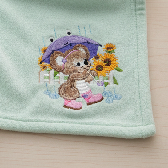 Emma Fuzzy Koala Bear in Spring