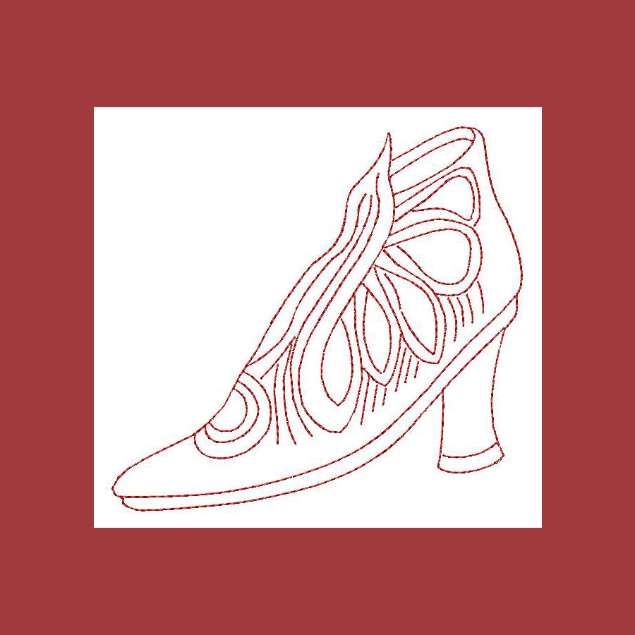 Redwork Dress Up Shoes