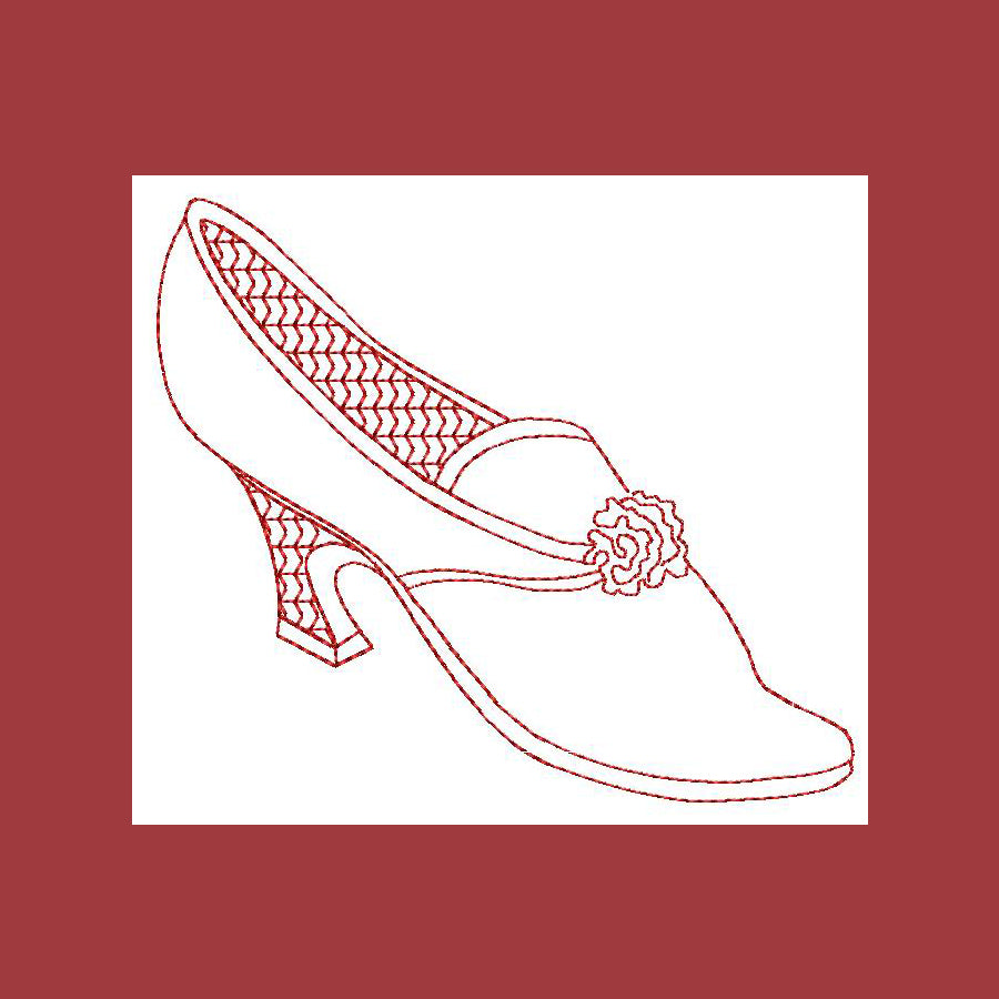 Redwork Dress Up Shoes