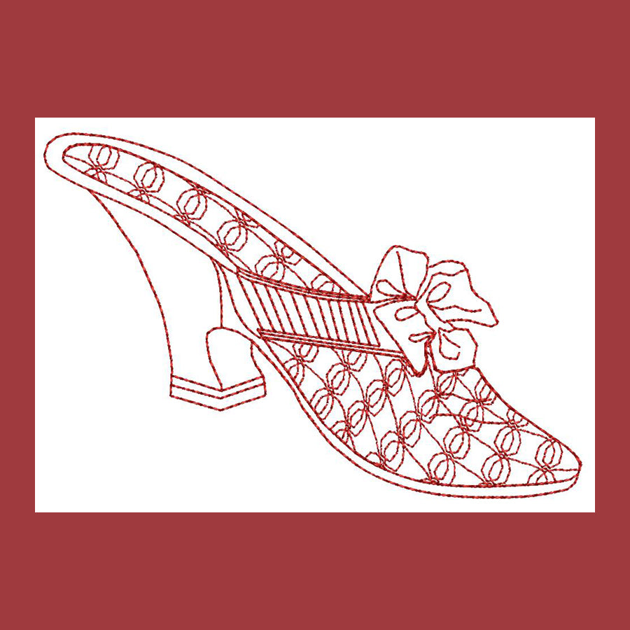 Redwork Dress Up Shoes