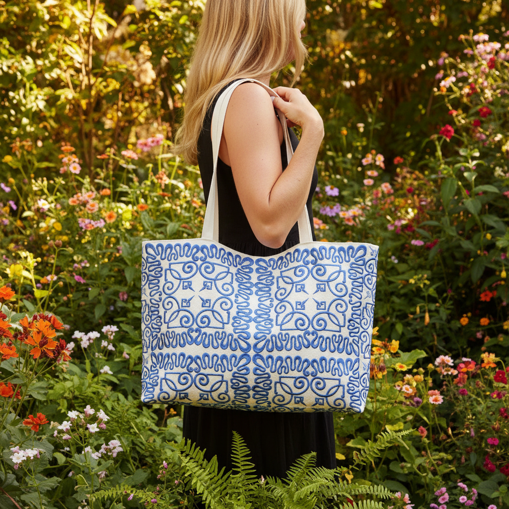 Totebag Battenberg Blue