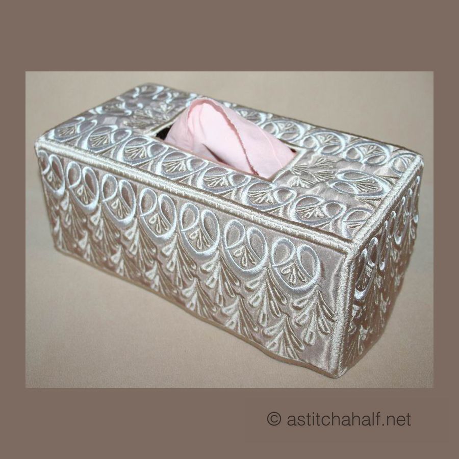 Applique Luxury Lace Tissuebox  Cover