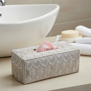 Applique Luxury Lace Tissuebox  Cover