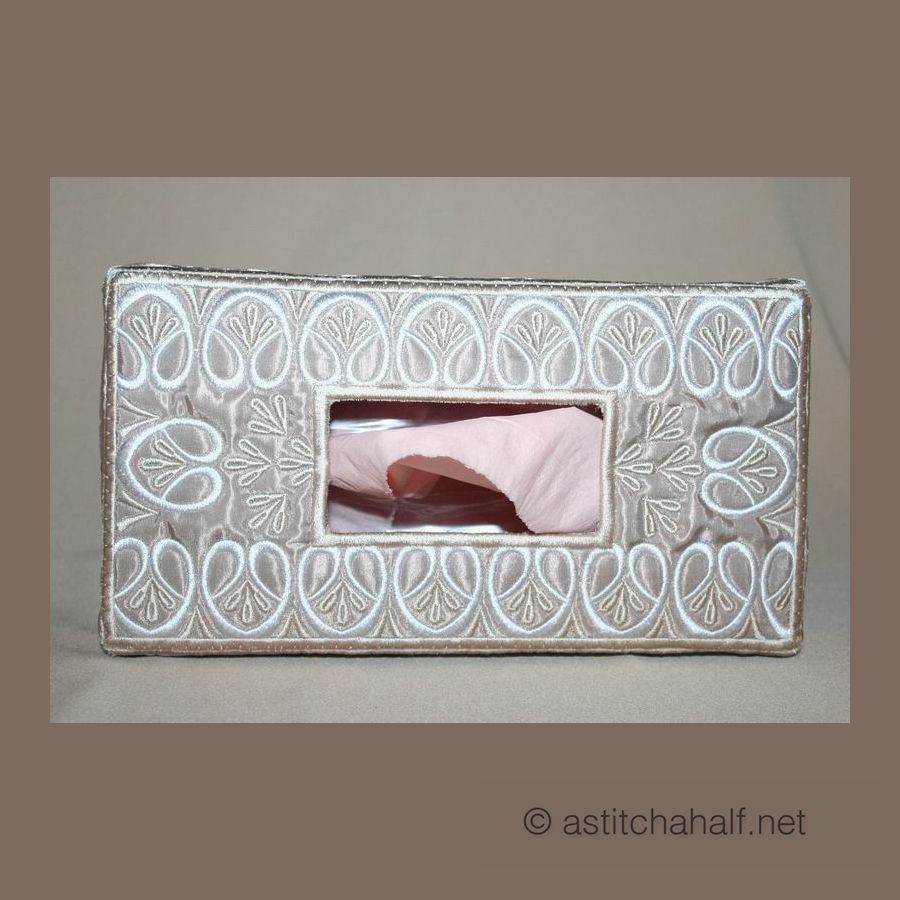 Applique Luxury Lace Tissuebox  Cover