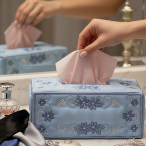 Applique Daisy Charm Tissue box Covers