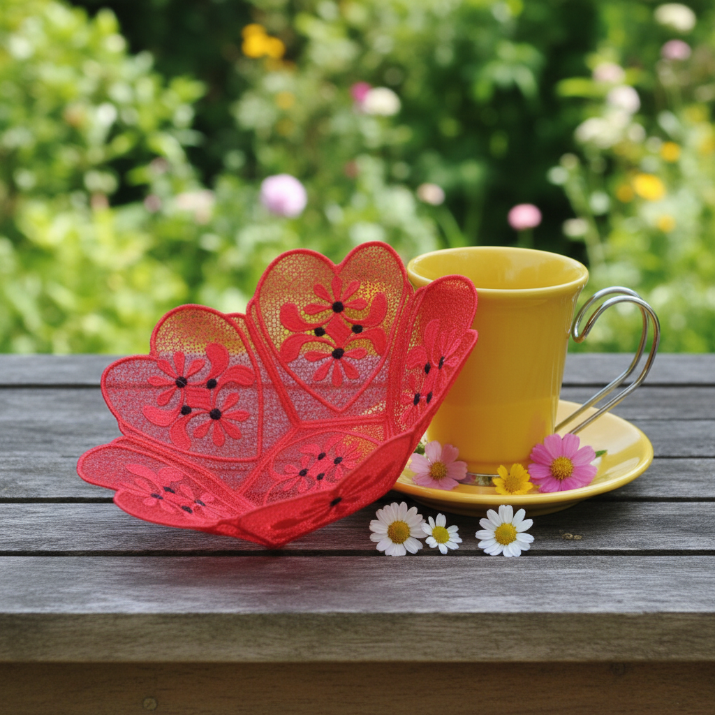 Freestanding Lace Love Bowl Daisy