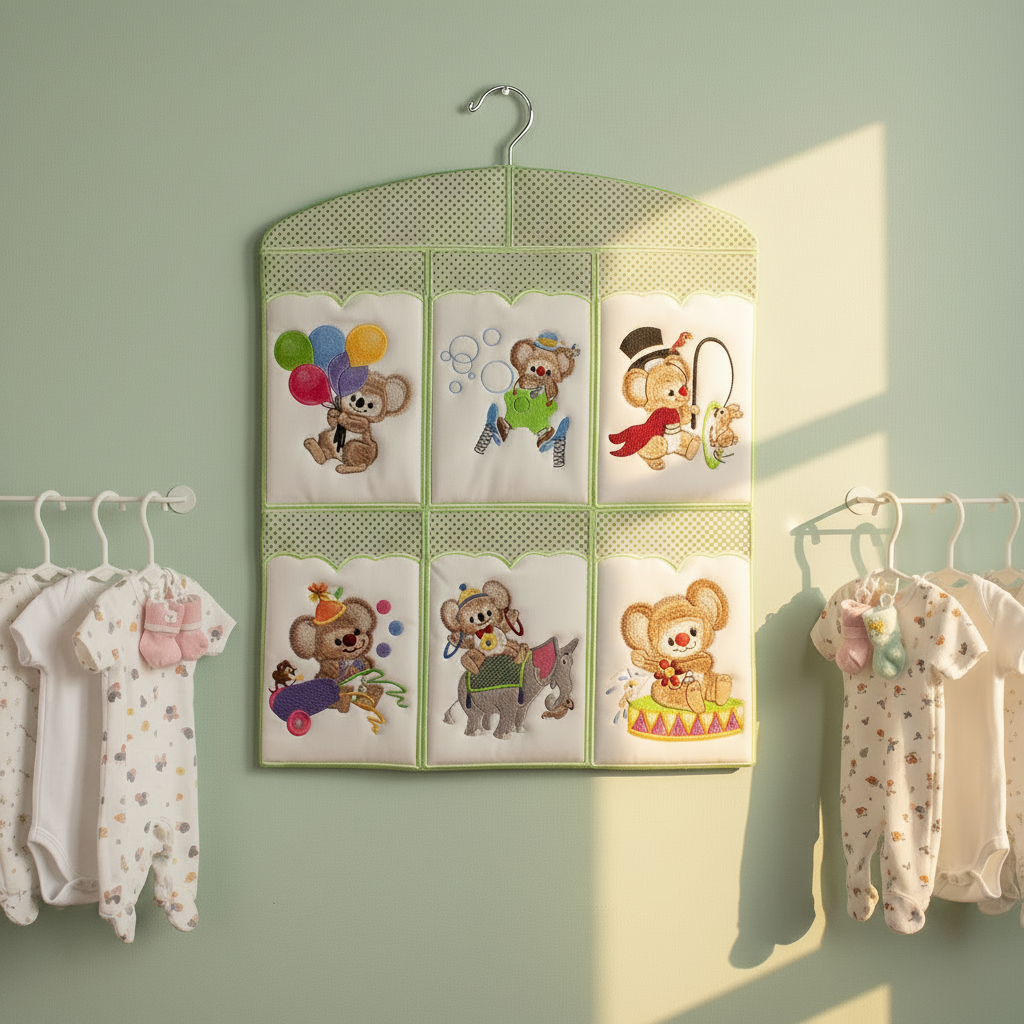Fuzzy Koala Bears Circus Closet Organizer