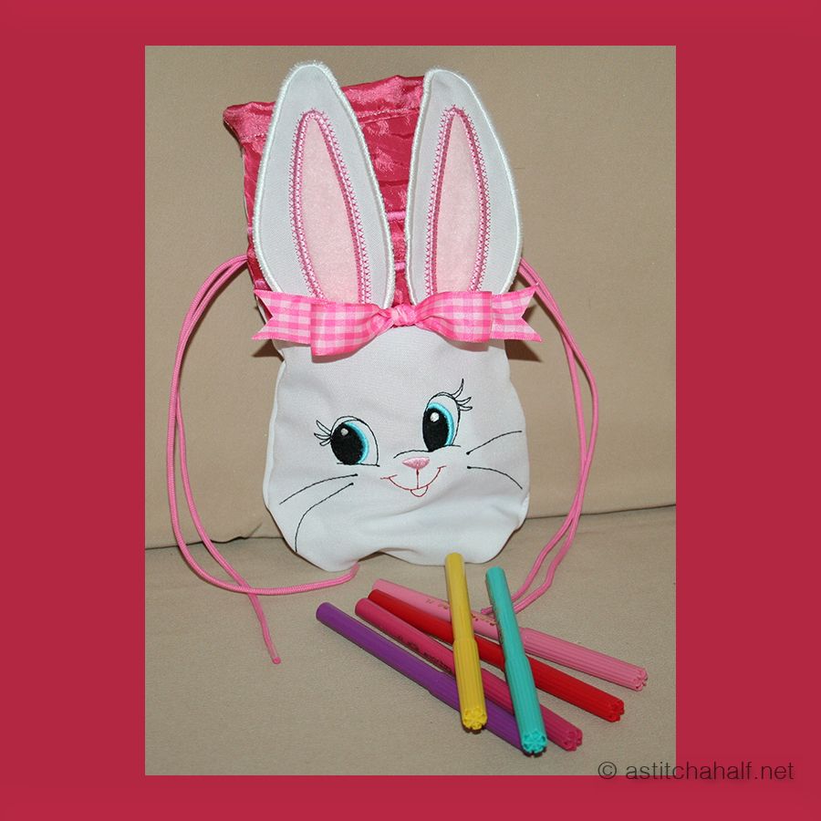 Cute Bunny Drawstring Bag
