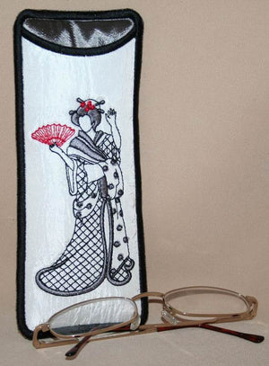 Japanese Girl with Sensu Eyeglass Cases