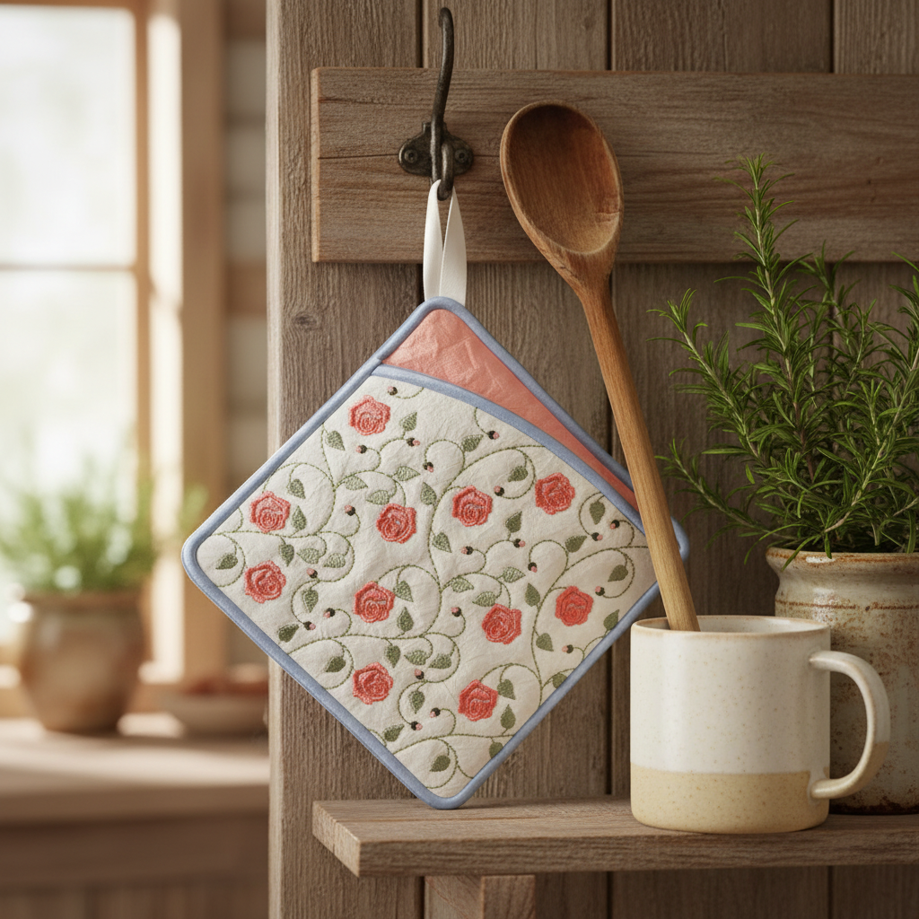 French Rose Pot Holders