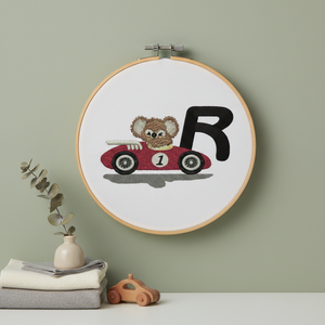 Fuzzy Koala Bear Letter R