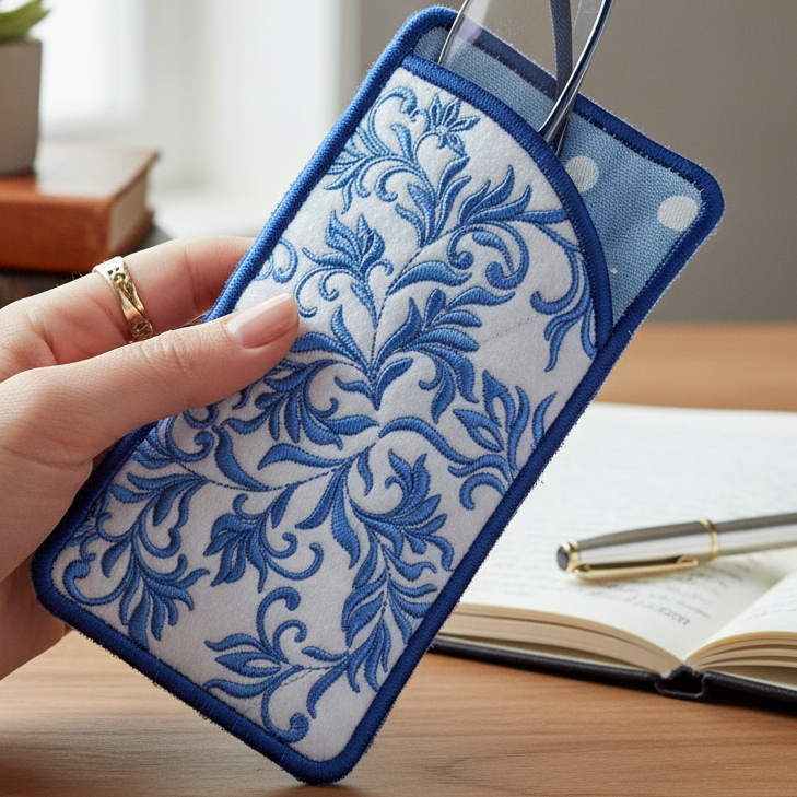 Blue Song Eyeglass Case