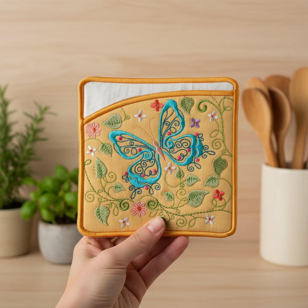 Butterfly Blue Pot Holders