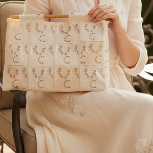 Cutwork Roses Tote Bag