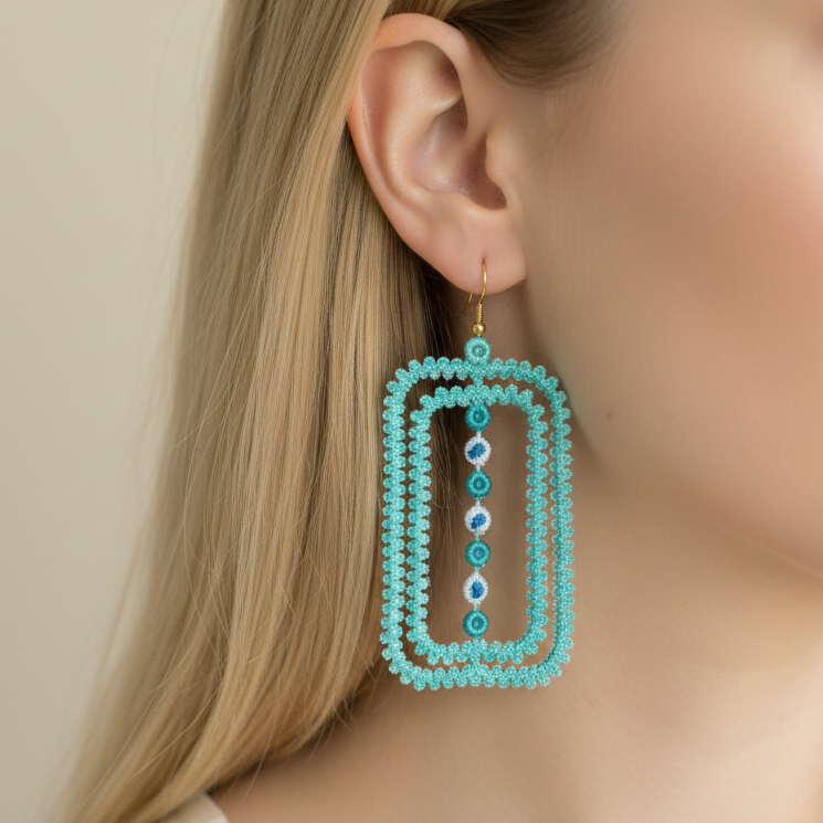 Freestanding Lace Framed Earrings
