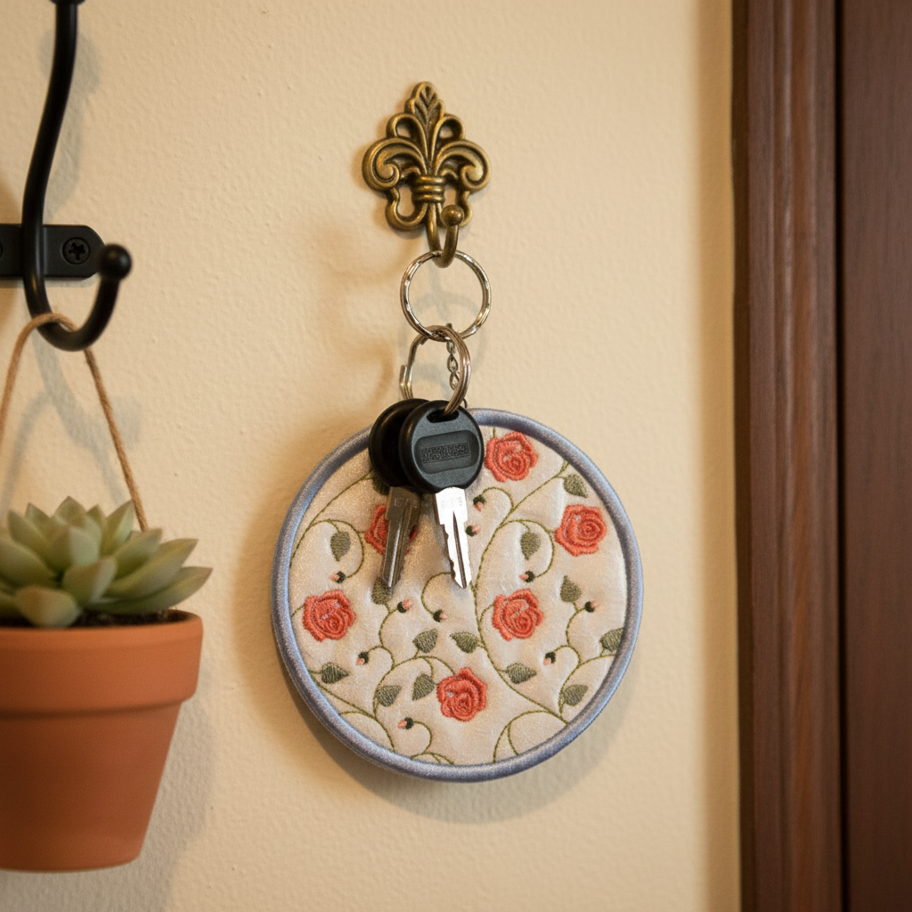 French Rose Key Tags