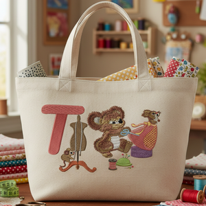 Fuzzy Koala Bear Letter T