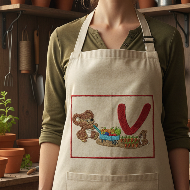 Fuzzy Koala Bear Letter V