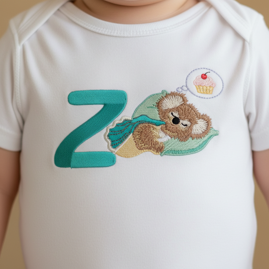Fuzzy Koala Bear Letter Z