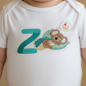Fuzzy Koala Bear Letter Z