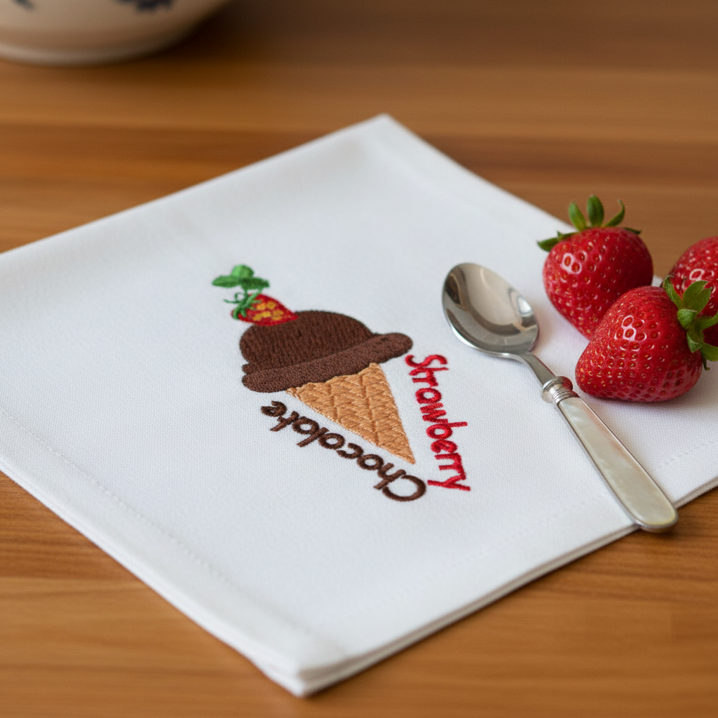 Ice Cream Chocolate and Strawberry