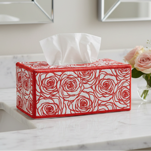 Lady in Roses Tissue Box Cover