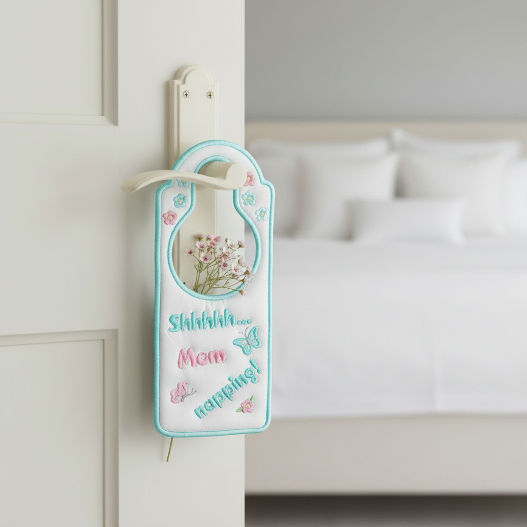 Mom Napping door hangers