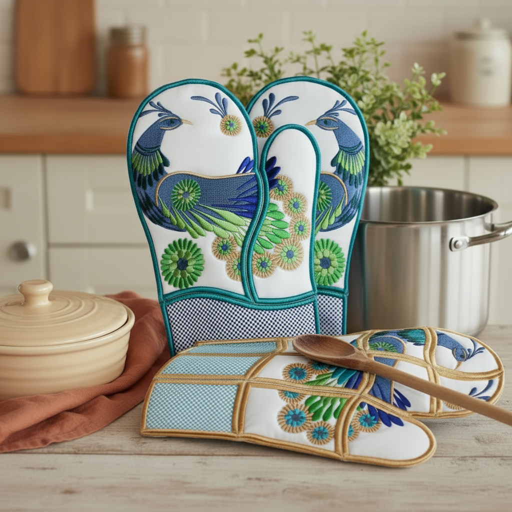 Peacock Oven Gloves
