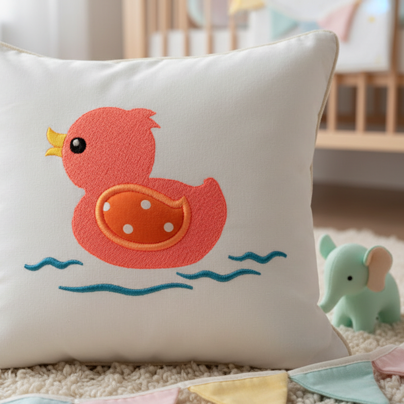 Rubber Ducky with Applique Wing