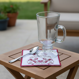 Vintage Burgundy Mug Rug Bundle