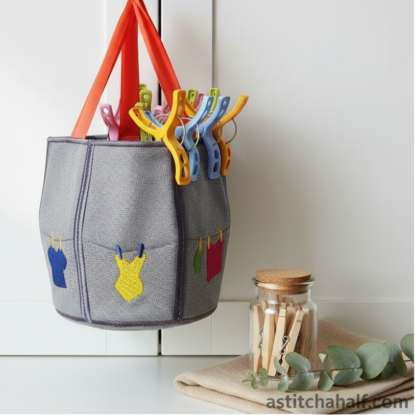 Washing Line Friendly Pegs Basket