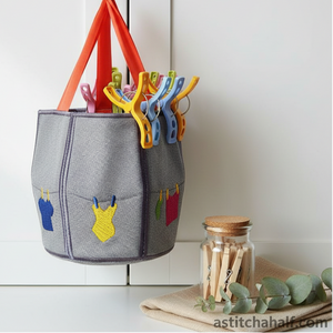 Washing Line Friendly Pegs Basket