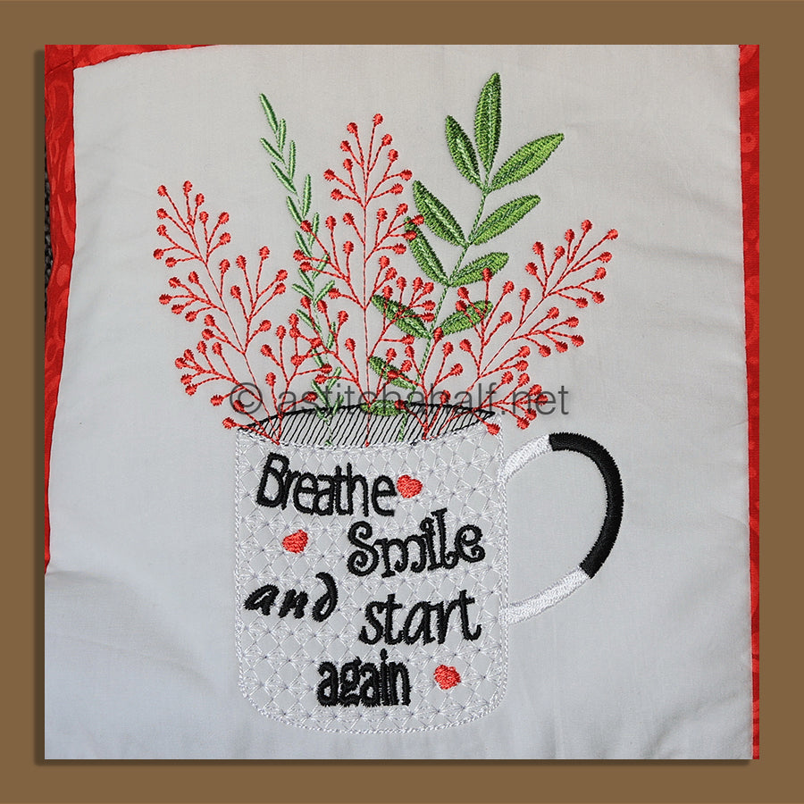 Breathe and Smile Coffee Mug Combo